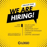 We are Hiring Now! Advertisement Instagram template