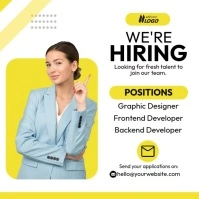 We are Hiring Now! Advertisement Instagram template