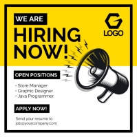 We are Hiring Now! Advertisement Instagram template