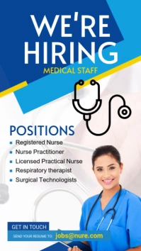 We are Hiring Nurses Templat Digital Display (9:16) template