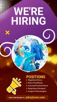 We are Hiring Nurses Template Instagram Reel
