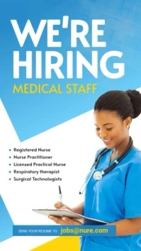 We are Hiring Nurses Template Affichage numérique (9:16)