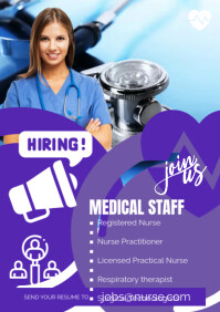 Violet Medical Staff Hiring A3 Template