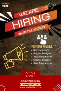 We Are Hiring Pinterest Graphic template