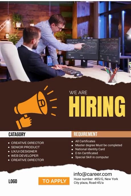 Pinterest Hiring Posts We Are Hiring Pinterest Graphic Template | PosterMyWall