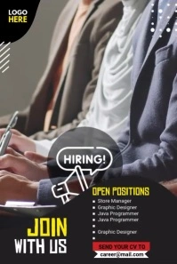 We Are Hiring Pinterest Graphic template