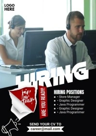 We Are Hiring Pinterest Graphic A6 template