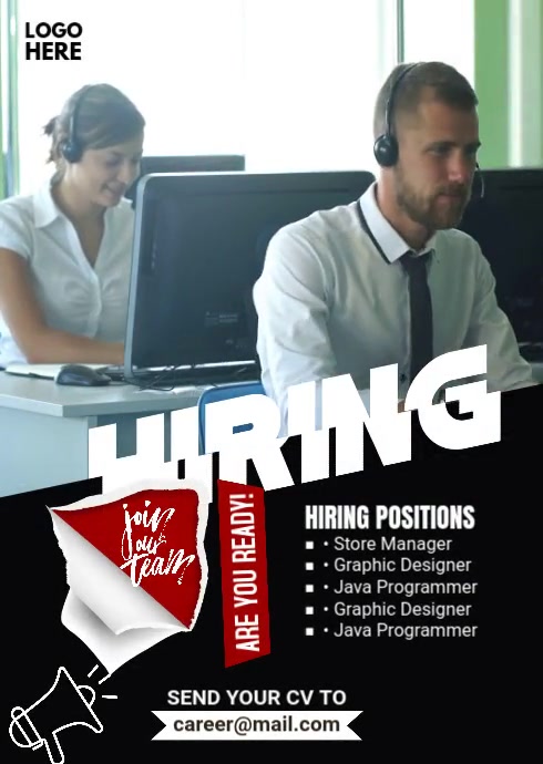 Pinterest Hiring Posts We Are Hiring Pinterest Graphic Template | PosterMyWall