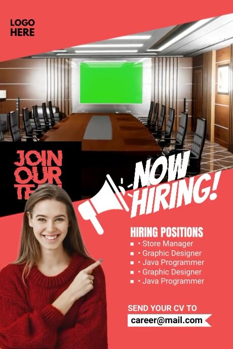 Pinterest Hiring Posts We Are Hiring Pinterest Graphic Template | PosterMyWall