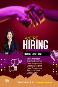 Pinterest Hiring Posts We Are Hiring Pinterest Graphic Template | PosterMyWall