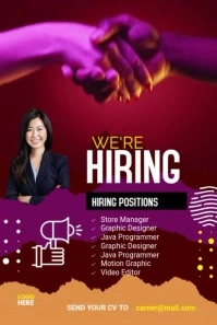 We Are Hiring Pinterest Graphic template
