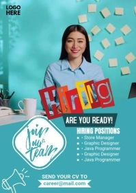 We Are Hiring Pinterest Graphic A1 template