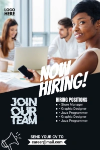 We Are Hiring Pinterest Graphic template