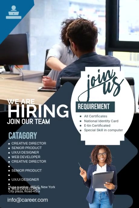 Pinterest Hiring Posts We are hiring Pinterest Graphic Template | PosterMyWall