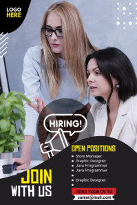 Pinterest Hiring Posts We Are Hiring Pinterest Graphic Template | PosterMyWall