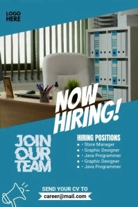 We Are Hiring Pinterest Graphic template