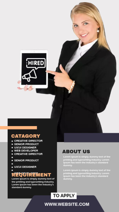 Pinterest Hiring Posts We are hiring Pinterest Instagram Story Template | PosterMyWall
