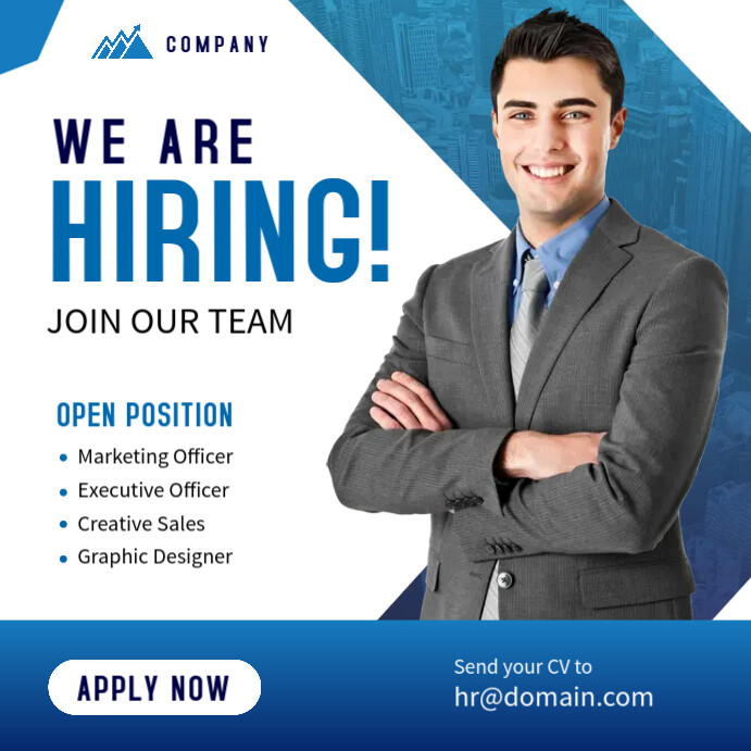 We Are Hiring Post Design Template PosterMyWall
