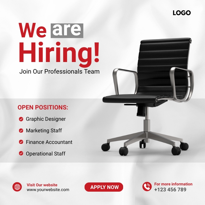 We are Hiring post Template PosterMyWall