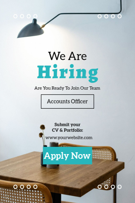 White Job Recruitment Posters Template | PosterMyWall
