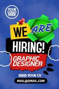 We are hiring poster template