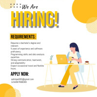 We are hiring jobs Template | PosterMyWall