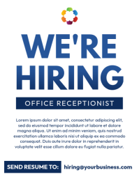 Bianco Job Hiring Announcement Flyer Template