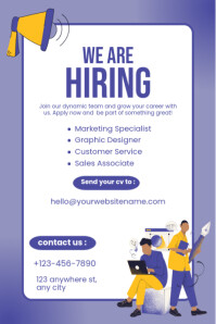 We Are Hiring Poster template