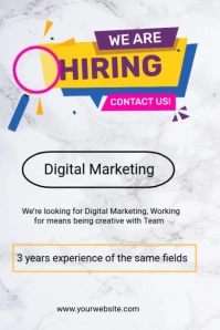 we are hiring poster template