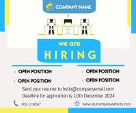 We are hiring poster template flyer Medium Rectangle