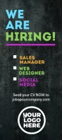 We Are Hiring rack card promotion template