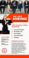 We are hiring Roll Up Banner Bannière rétractable 3 pouces x 6 pouces template