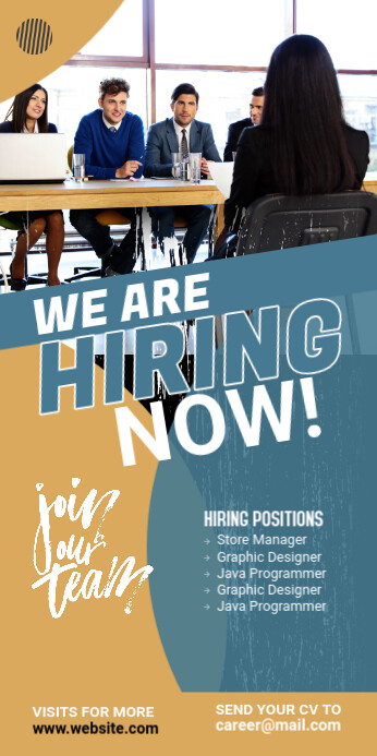 We Are Hiring Roll Up Banner Template | PosterMyWall