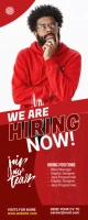 We Are Hiring Roll Up Banner Rullebanner 2' × 5' template