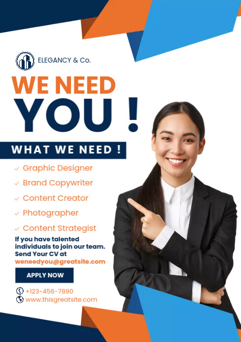 We are Hiring Simple style A4 template