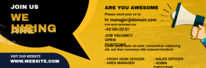 We are Hiring social media post Twitter-header template