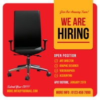 We Are Hiring Square Flyer or Poster template