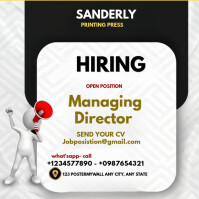 We are hiring template design Instagram Post