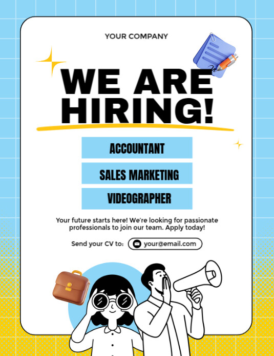 we are hiring template Flyer (US Letter)