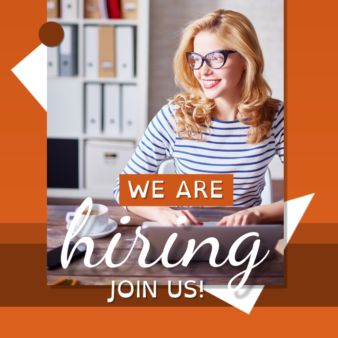 Orange We Are Hiring Template