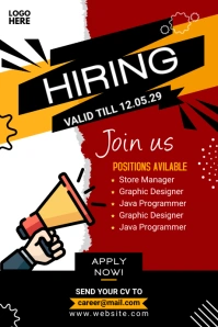 We Are Hiring Tumblr Graphic template