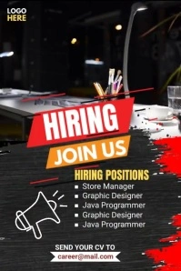 We Are Hiring Tumblr Graphic template