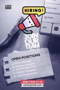 We Are Hiring Tumblr Graphic template