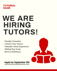 White Tutor Hiring Instagram Portrait Template