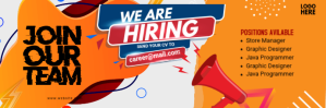 We Are Hiring Twitter Post Nagłówek na Twittera template