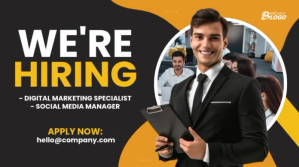 We Are Hiring Twitter Post template