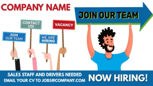 We are Hiring Video Template Display digitale (16:9)