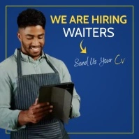 we are hiring waiters template minimal instag Instagram Post