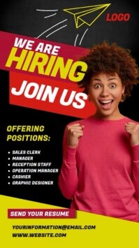 Work Status Design We are hiring WhatsApp Status Template | PosterMyWall
