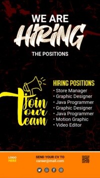 Work Status Design We Are Hiring WhatsApp Status Template | PosterMyWall